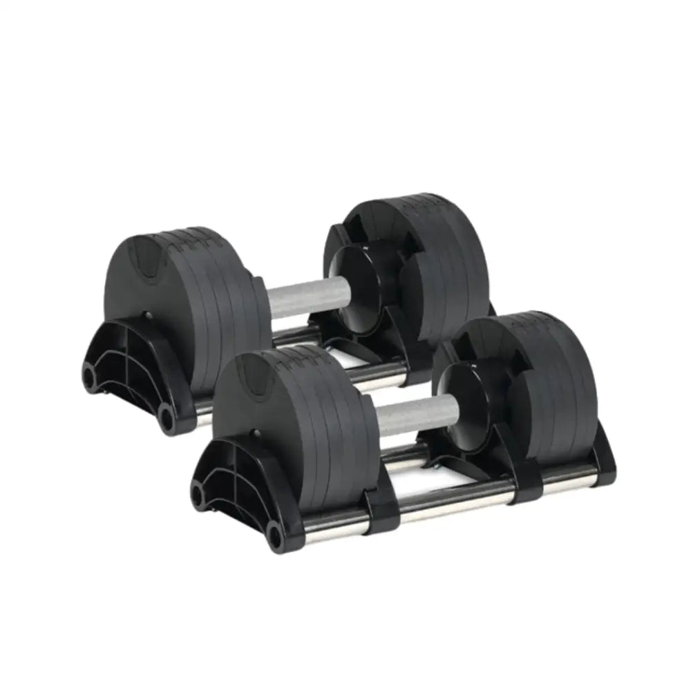 Manubri Regolabili TCTNT 32 Kg – Coppia (64 Kg Totali) Con 5 Livelli Da 3 A 32 Kg, Salvaspazio