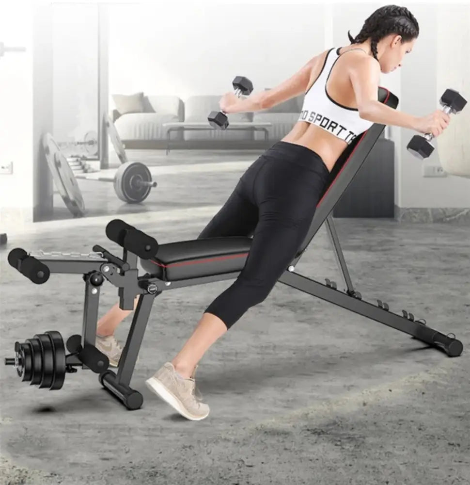 Panca reclinabile.per allenare petto e addomniali