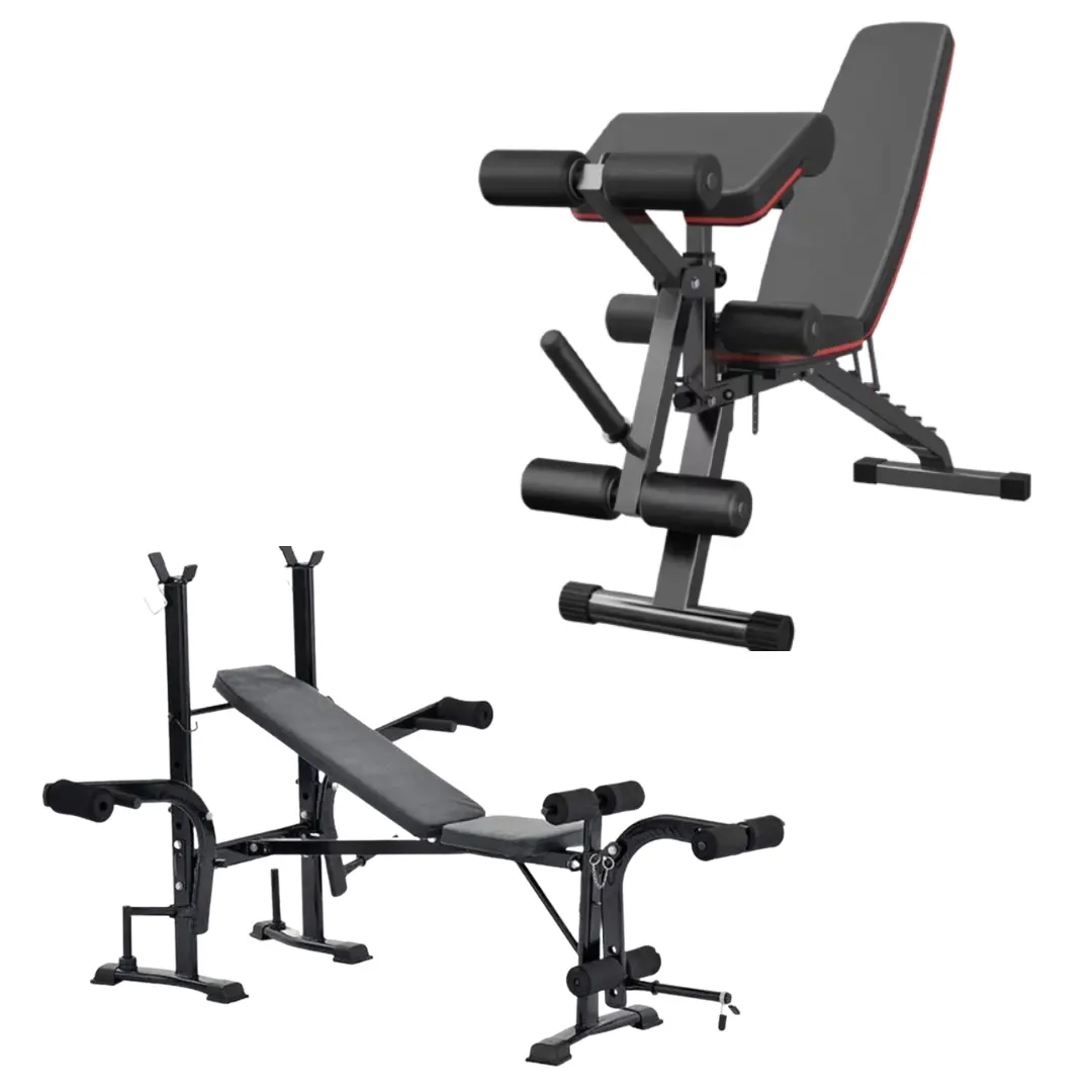 Panca con leg curl per un allenamento completo delle gambe a casa