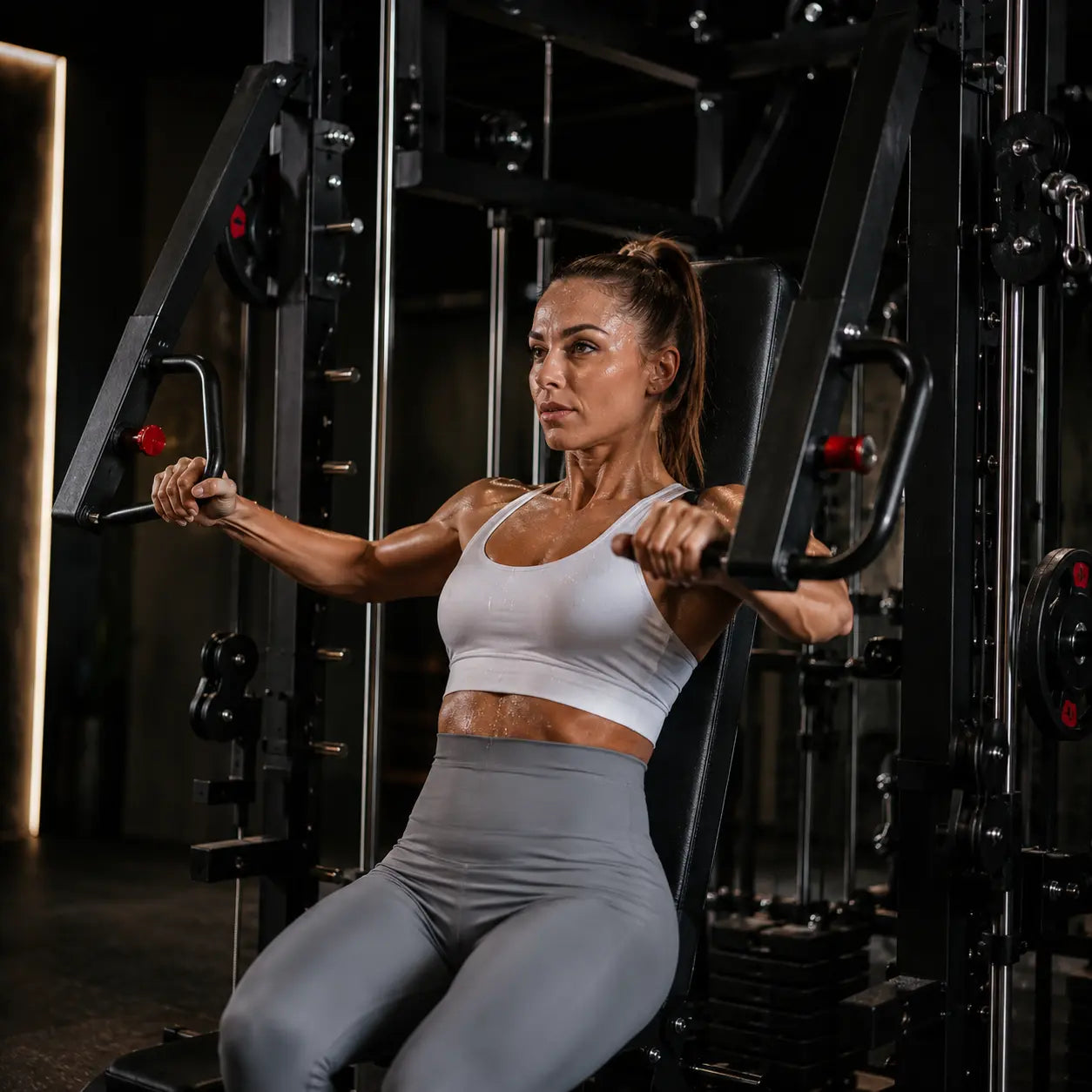 Zoom allenamento power rack 