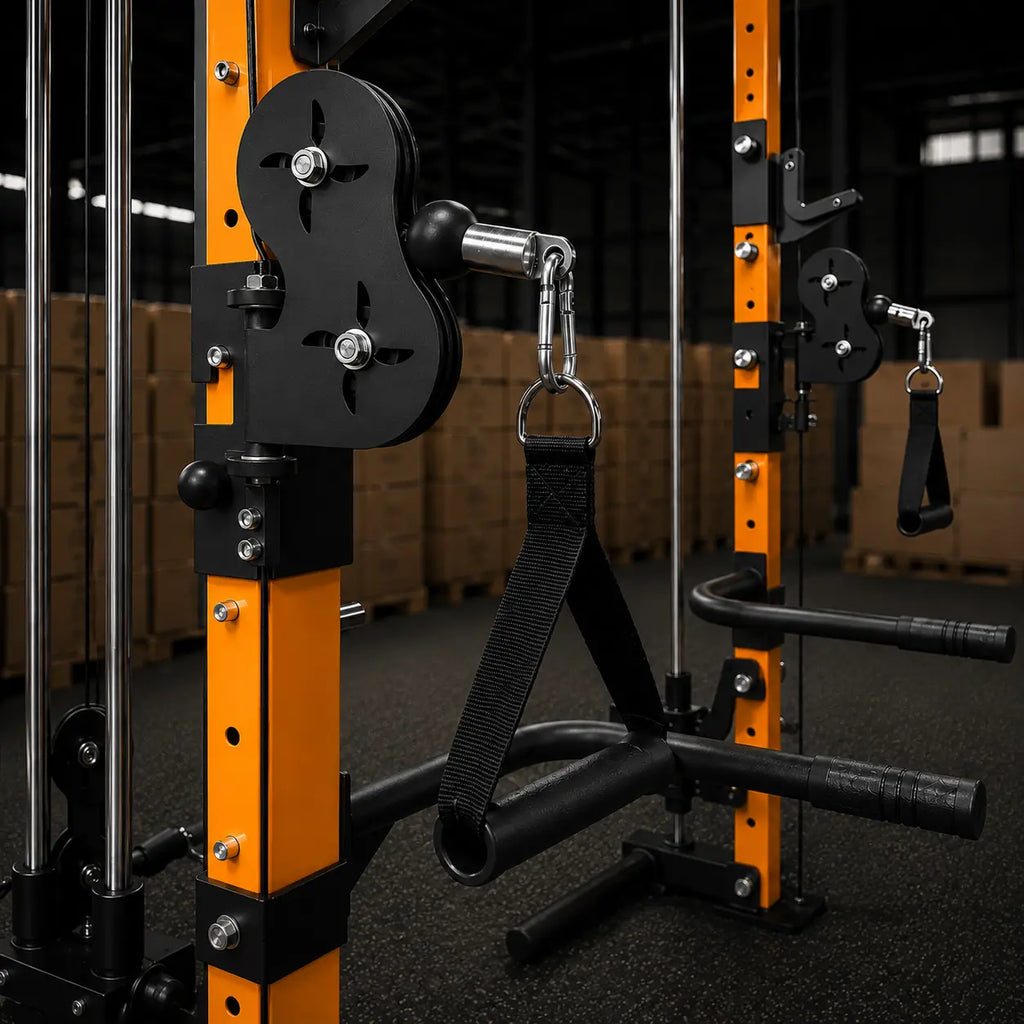 Cavi incrociati e dip bar del Power Rack MAC1 della A&Psport 
