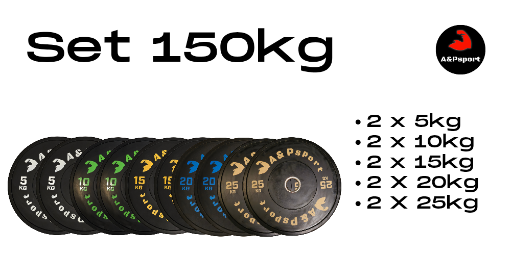 Set Dischi Bumpers 150kg - A&Psport 
