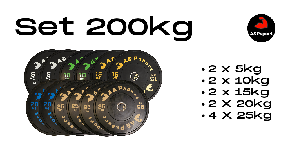 Set Dischi Bumpers 200kg - A&Psport 