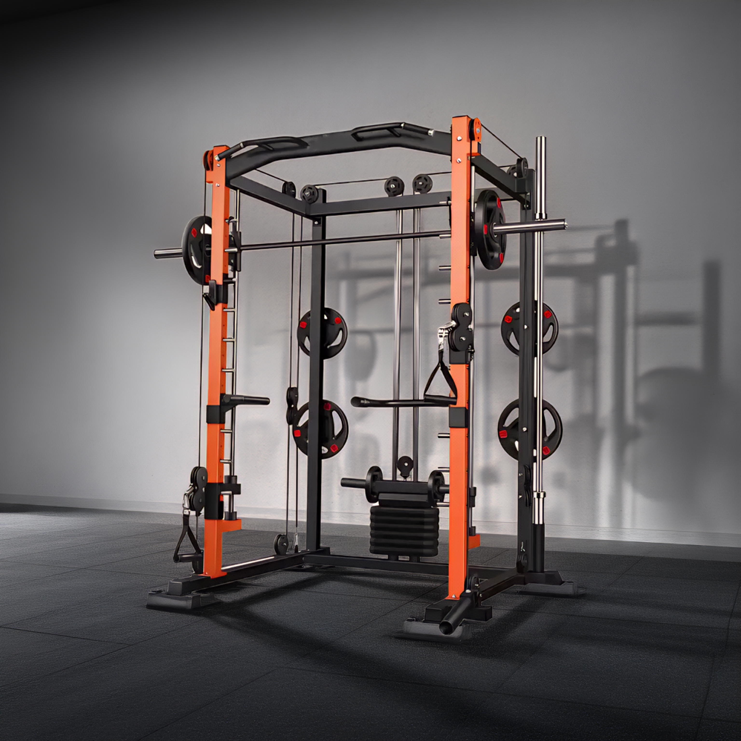 home gym con power rack e attrezzatura professionale A&Psport