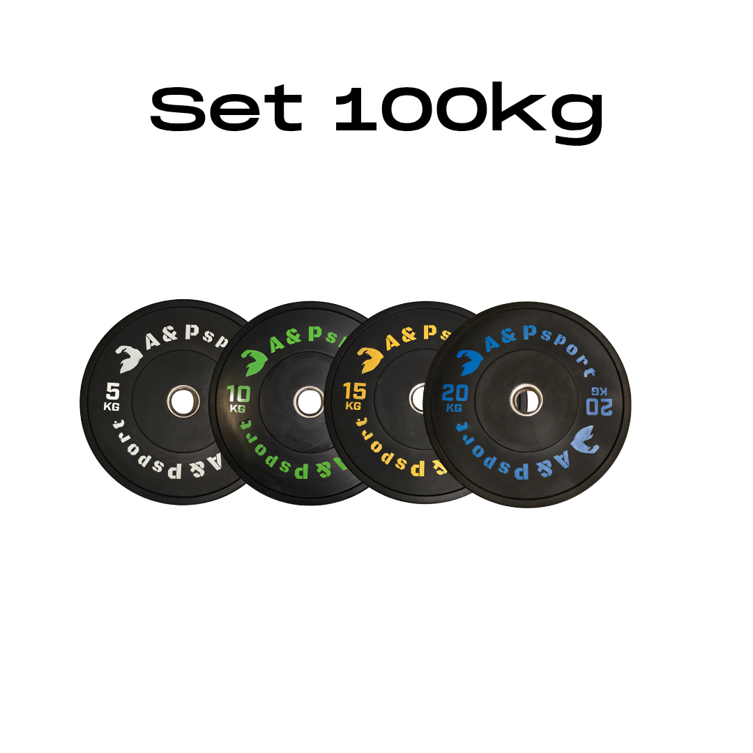 Set Dischi Bumper 60-200 kg – Completi per Sollevamento Pesi e Home Gym