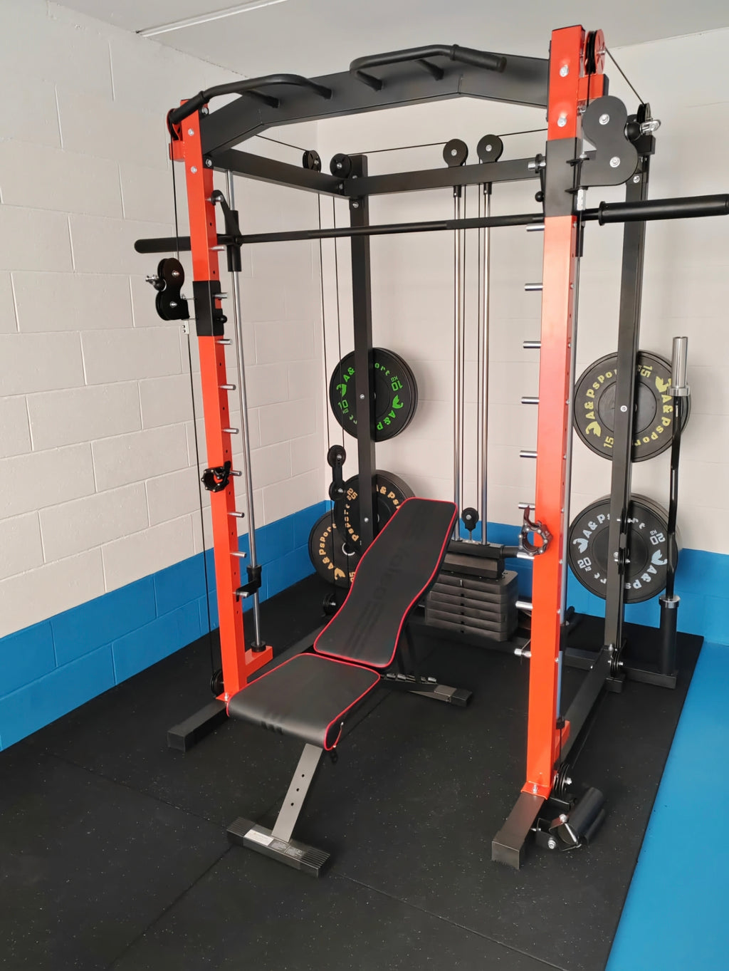Power Rack MAC1 Multifunzione con Smith Machine e Cavi Regolabili